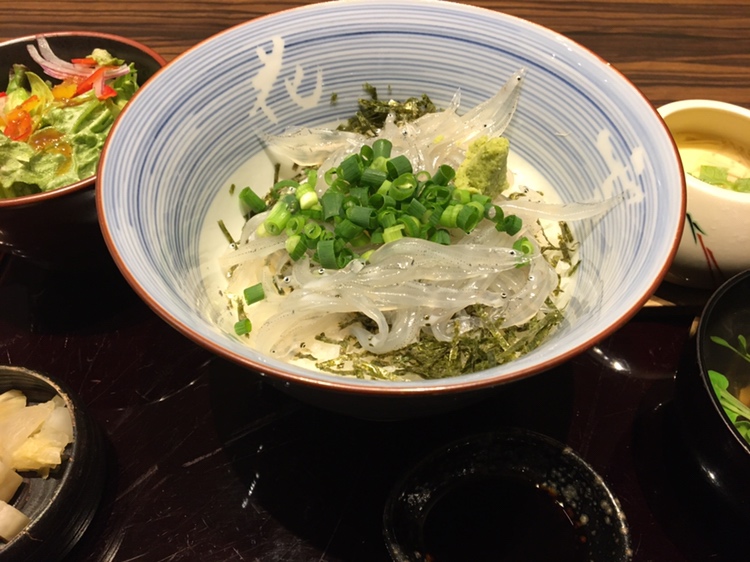 2月26日 金 日替わりメニュー 生白魚丼セット 季彩かがり つくば市の日本料理 居酒屋